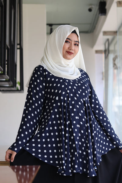 Polka Dot Flared Top