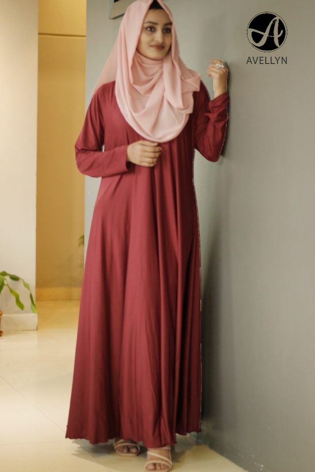 Casual Flared Jersey Abaya