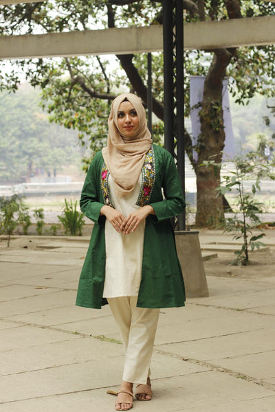 Bahar Embroidered Shrug Set