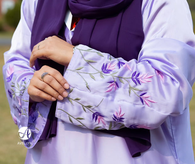 Nishat Lavender Wildflower Abaya