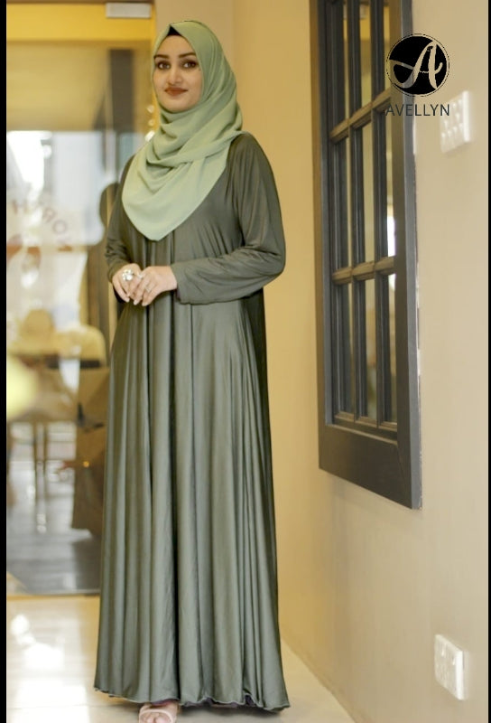 Casual Flared Jersey Abaya