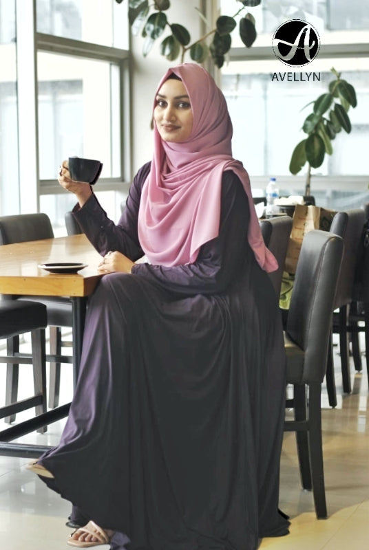 Casual Flared Jersey Abaya