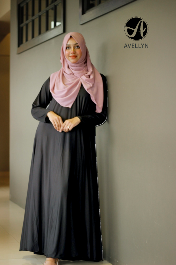 Casual Flared Jersey Abaya